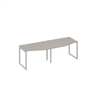 Рабочая станция столы Техно (2х120) на металлокаркасе DUE мокко премиум / металлокаркас серый А4 С2 061-2 МП