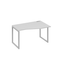 Стол правый "Техно" на металлокаркасе QUATTRO эргономичный серый / металлокаркас серый А4 С4 064 СЕ