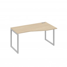 Стол на металлокаркасе QUATTRO эргономичный правый "Техно" дуб скандинавский / металлокаркас серый А4 С4 066 ДК