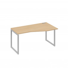 Стол на металлокаркасе QUATTRO эргономичный правый "Техно" натуральный дуб / металлокаркас серый А4 С4 066 НД