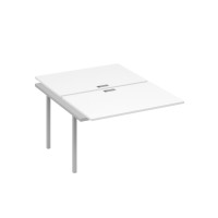 Секция стола на каркасе QUATTRO (2х120) белый премиум / металлокаркас серый А4 С4 176-1 БП