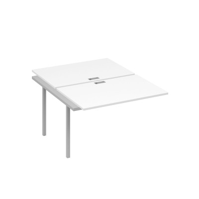 Секция стола на каркасе QUATTRO (2х120) белый премиум / металлокаркас серый А4 С4 176-1 БП