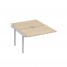 Секция стола рабочей станции на металлокаркасе DUE (2х120) дуб скандинавский / металлокаркас серый А4 С2 176-1 ДК