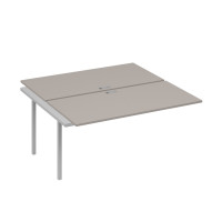 Секция для рабочей станции 2х160 опоры QUATTRO мокко премиум / металлокаркас серый А4 С4 178-1 МП