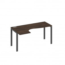 Стол эргономичный "Классика" на металлокаркасе UNO левый дуб ристретто/ металлокаркас антрацит А4 А1 035 ДР