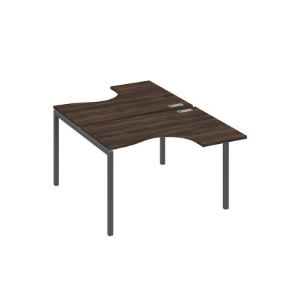 Рабочая станция столы Классика (2х120) каркас DUE дуб ристретто/ металлокаркас антрацит А4 А2 180 ДР