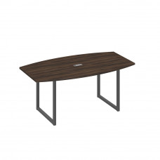 Стол для переговоров 180 на каркасе QUATTRO дуб ристретто/ металлокаркас антрацит А4 А4 112 ДР