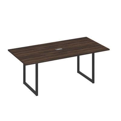 Стол 200 с металлокаркасом QUATTRO для переговоров дуб ристретто/ металлокаркас антрацит А4 А4 123 ДР