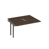 Секция стола рабочей станции на металлокаркасе QUATTRO (2х140) дуб ристретто/ металлокаркас антрацит А4 А4 171-1 ДР