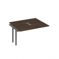 Секция стола рабочей станции на металлокаркасе QUATTRO (2х140) дуб ристретто/ металлокаркас антрацит А4 А4 171-1 ДР