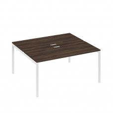 Станция офисная на каркасе DUE (2х160) дуб ристретто/ металлокаркас белый А4 Б2 175 ДР