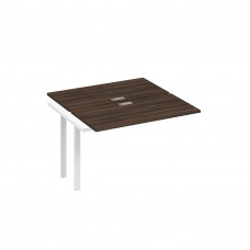 Секция стола рабочей станции на металлокаркасе TRE (2х120) дуб ристретто/ металлокаркас белый А4 Б3 170-1 ДР