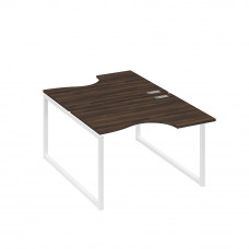 Рабочая станция столы Классика QUATTRO (2х120) дуб ристретто/ металлокаркас белый А4 Б4 183 ДР