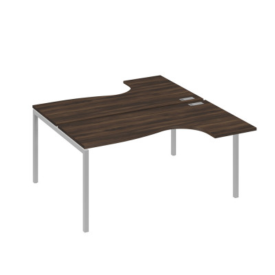 Рабочая станция каркас DUE (2х160) столы Классика дуб ристретто/ металлокаркас серый А4 С2 182 ДР