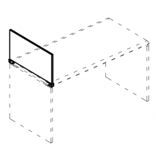 Экран настольный торцевой ДСП для стола 90 вяз либерти / белый МР Б 854 ВЛ