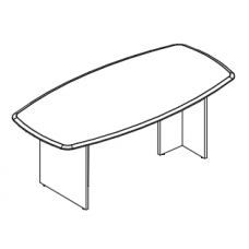 Стол для переговоров овальный на опорах ДСП мокко премиум МР 178 МП