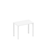 Стол письменный на металлокаркасе белый премиум / белый гладкий А1 БГ 002.1 БП