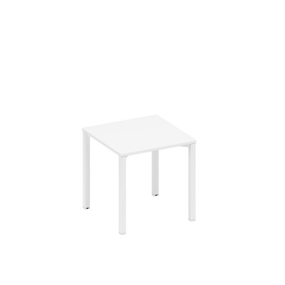 Стол письменный на металлокаркасе белый премиум / белый гладкий А1 БГ 021.1 БП