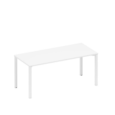 Стол письменный на металлокаркасе белый премиум / белый гладкий А1 БГ 026.1 БП