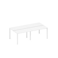 Рабочая станция на металлокаркасе (4*120) белый премиум / белый гладкий А1 БГ 170.1-2 БП