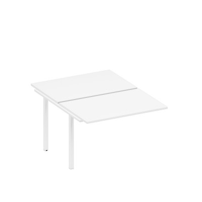 Секция стола рабочей станции на металлокаркасе белый премиум / белый гладкий А1 БГ 176.1-1 БП