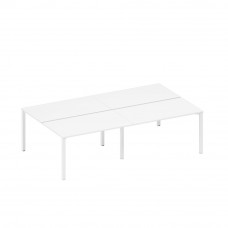 Рабочая станция на металлокаркасе (4*140) белый премиум / белый гладкий А1 БГ 177.1-2 БП