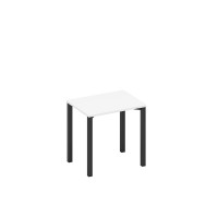 Стол письменный на металлокаркасе белый премиум / черный гладкий А1 ЧР 001.1 БП