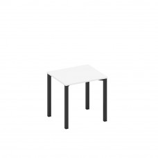 Стол письменный на металлокаркасе белый премиум / черный гладкий А1 ЧР 011.1 БП