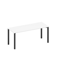 Стол письменный на металлокаркасе белый премиум / черный гладкий А1 ЧР 016.1 БП