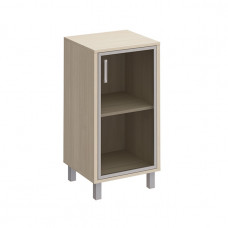 Шкаф для документов правый, дверь в алюминиевой раме дуб шамони Born 411-814