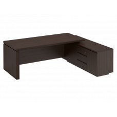 Стол руководителя на опорной тумбе дуб валенсия МК 138 ДВ