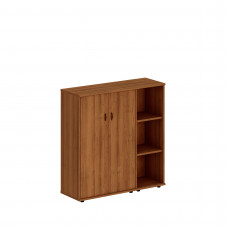 Шкаф комбинированный средний (закрытый + стеллаж узкий) темный орех Исп.17