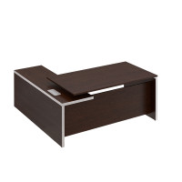 Стол руководителя с брифинг-приставкой боковой, правой венге тёмный МЕ 137 ВТ