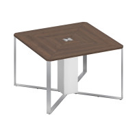 Стол для переговоров 1-секционный дуб гладстоун / дуб гладстоун / белый премиум СП 101 ДГ ДГ БП ХР