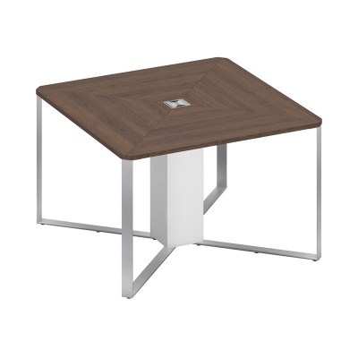 Стол для переговоров 1-секционный дуб гладстоун / дуб гладстоун / белый премиум СП 101 ДГ ДГ БП ХР