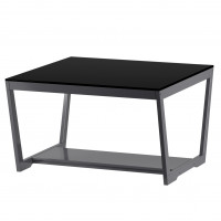 Стол журнальный BeautyStyle - 1 серый графит/стекло черное БС-1