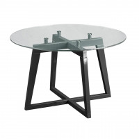 Стол журнальный Рилле-445 серый графит/ прозрачное стекло Р-445