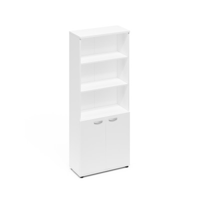 Шкаф для документов полузакрытый белый премиум А4 9371 БП