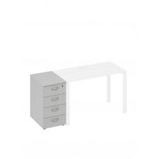 Тумба приставная 4-х ящичная с замком серый А4 9220 СЕ