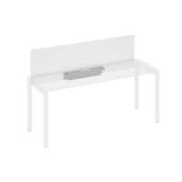 Экран настольный фронтальный для стола 180 с кабель-каналом белый премиум / металлокаркас антрацит А4 А 834 БП