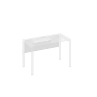 Экран стола 120 с кабель-каналом белый премиум / металлокаркас белый А4 Б 841 БП