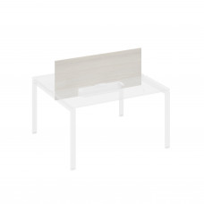 Экран настольный фронтальный для стола 140 с двумя кабель-каналами дуб / металлокаркас белый А4 Б 847 ДШ