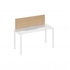 Экран настольный фронтальный для стола 140 с кабель-каналом натуральный дуб / металлокаркас серый А4 С 832 НД