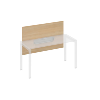 Экран настольный фронтальный большой для стола 140 с кабель-каналом натуральный дуб / металлокаркас серый А4 С 837 НД