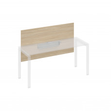 Экран настольный фронтальный большой для стола 160 с кабель-каналом дуб скандинавский / металлокаркас серый А4 С 838 ДК