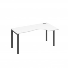 Стол эргономичный "Классика" правый на металлокаркасе UNO белый премиум / металлокаркас антрацит А4 А1 036 БП