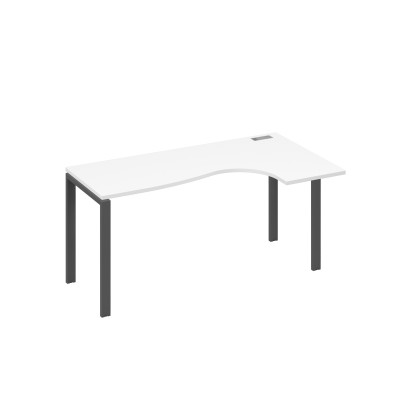 Стол эргономичный "Классика" правый на металлокаркасе UNO белый премиум / металлокаркас антрацит А4 А1 036 БП