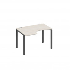 Стол левый "Классика" эргономичный на металлокаркасе UNO дуб / металлокаркас антрацит А4 А1 041 ДШ