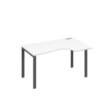 Стол металлокаркас UNO эргономичный правый "Классика" белый премиум / металлокаркас антрацит А4 А1 044 БП
