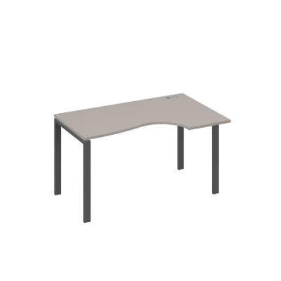 Стол металлокаркас UNO эргономичный правый "Классика" мокко премиум / металлокаркас антрацит А4 А1 044 МП